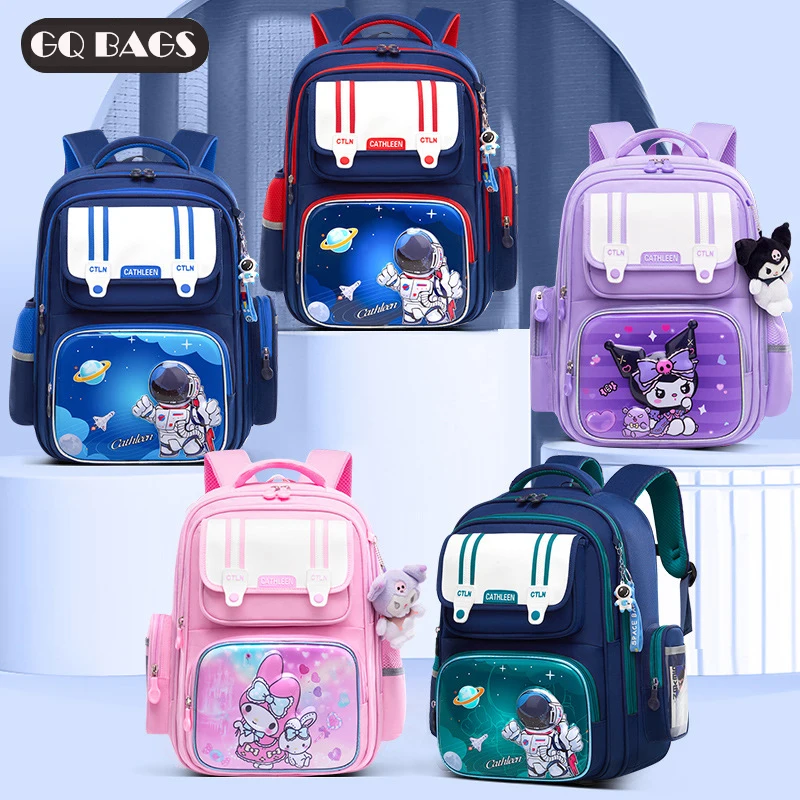 GQ bags New fashion cartoon students Grade 1-6 schoolbag large capacity ridge protection backpack mochila escolar