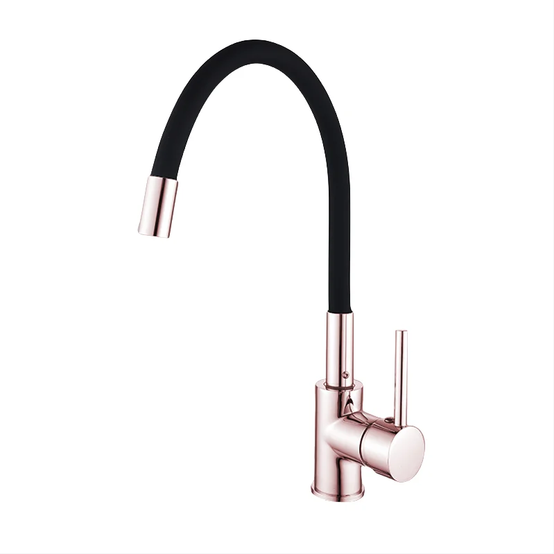 Good design Brass Material Kitchen Mixer Pvc Black Flexible Spout Faucet Kitchen