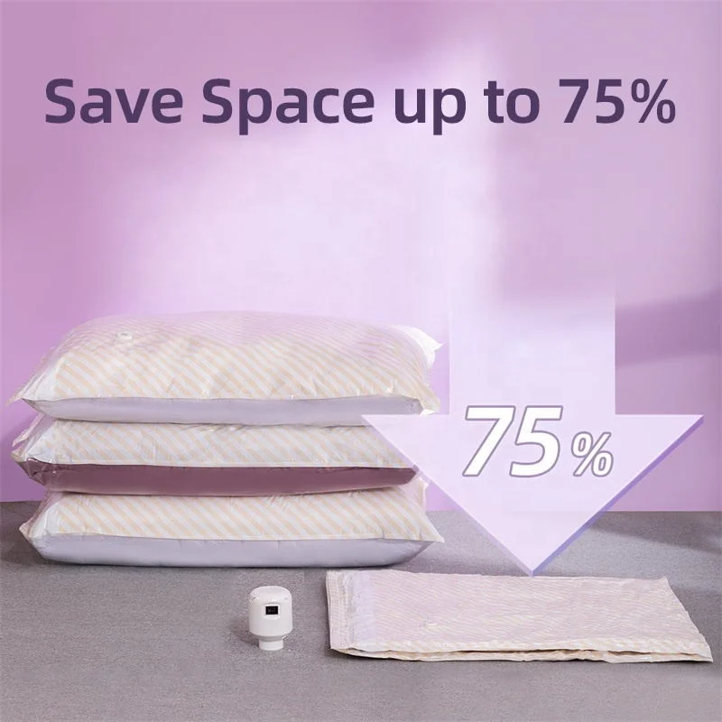 Taili Vacuum Cube Storage Plastic Bags Cloth Blanket Organizer Space Saver Pack Compressed Large Bag