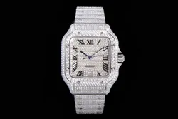Diver high-end mechanical watch Watch 39.8MM 2824 movement QuickSwitch WSSA0013 Luxury brand VVS icy gypsophila diamond watch