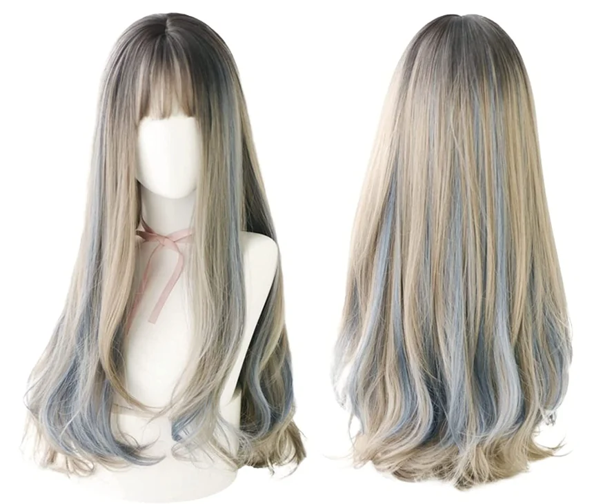 New Fashion No Layer Balayage Silk Base Wigs Blonde Highlights Color Silk Top European Hair Jewish Wigs