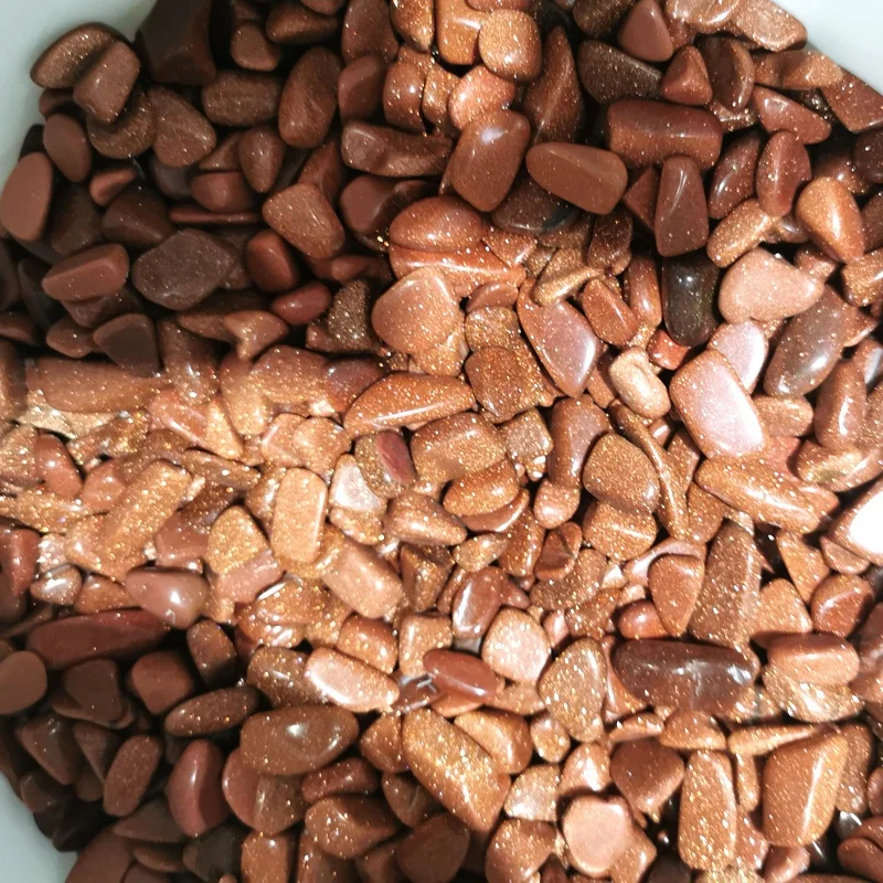 Wholesale hot sale  goldstone crystal stones crystal gravel stones bulk crystals tumbled stones