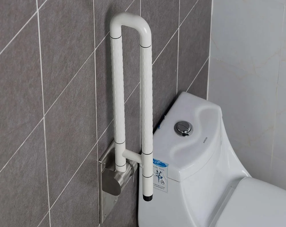 Good quality bathroom foldable grab bar toilet folding handrail for disable old people