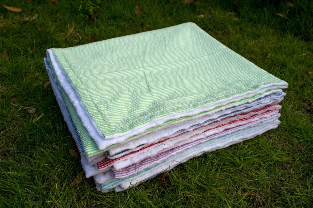 CFP A124 Minky Baby Blankets 30*40 inch  Seersucker Baby Blankets