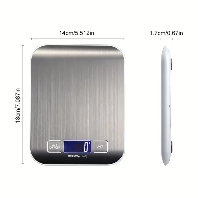 Home Use Food Electric Digital Scale 10kg ,Electronic Kitchen Flour Scales Balance for for Bakery 5kg