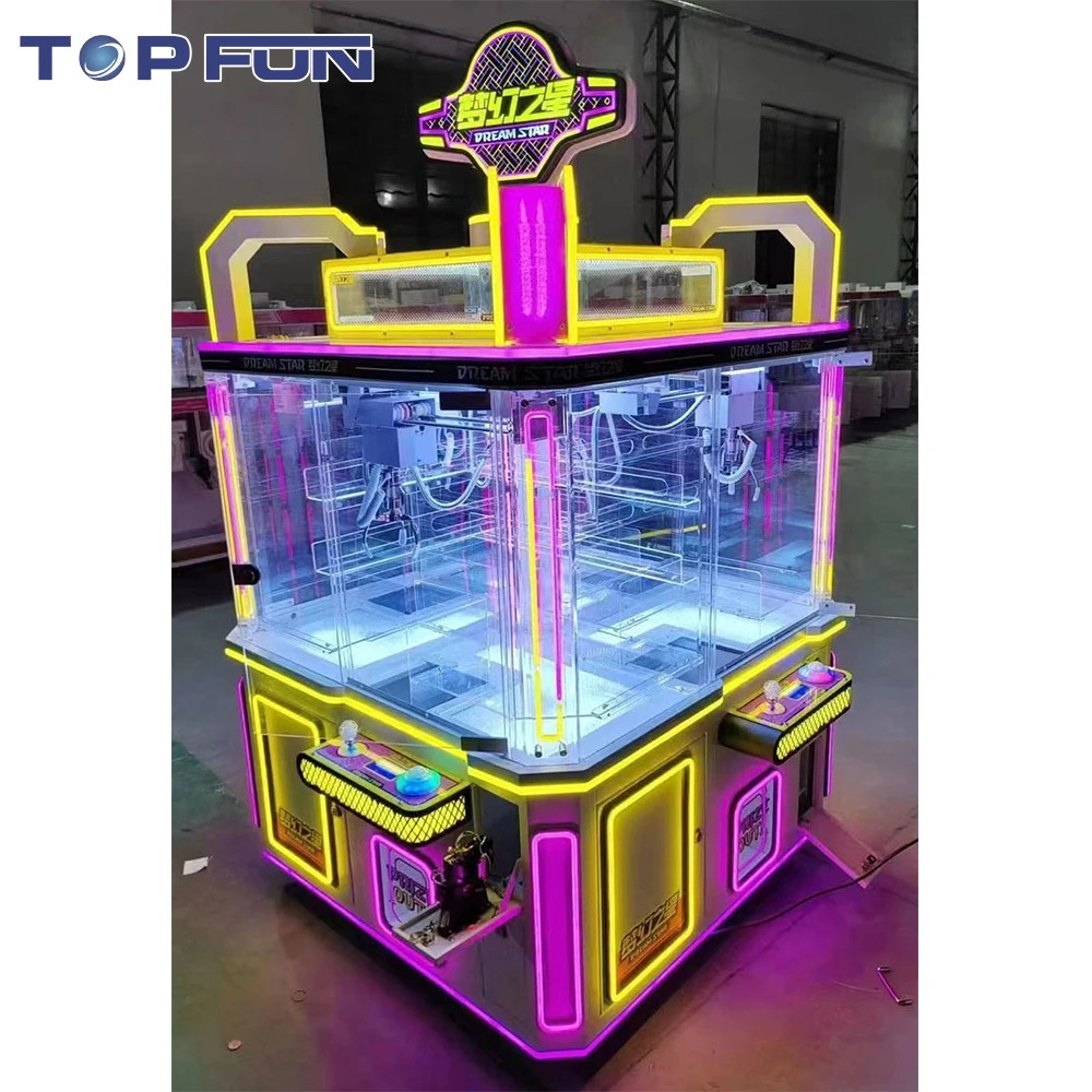 Wholesale Custom Amusement Commercial Toy Crane Claw Machine 4 Player Shopping Mall Plush Dolls Claw Machine For Sale