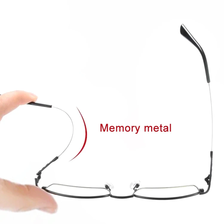 Multifocal Progressive Metal Frame Reading Glasses Mens Anti-blue Ray Presbyopic Eyeglasses