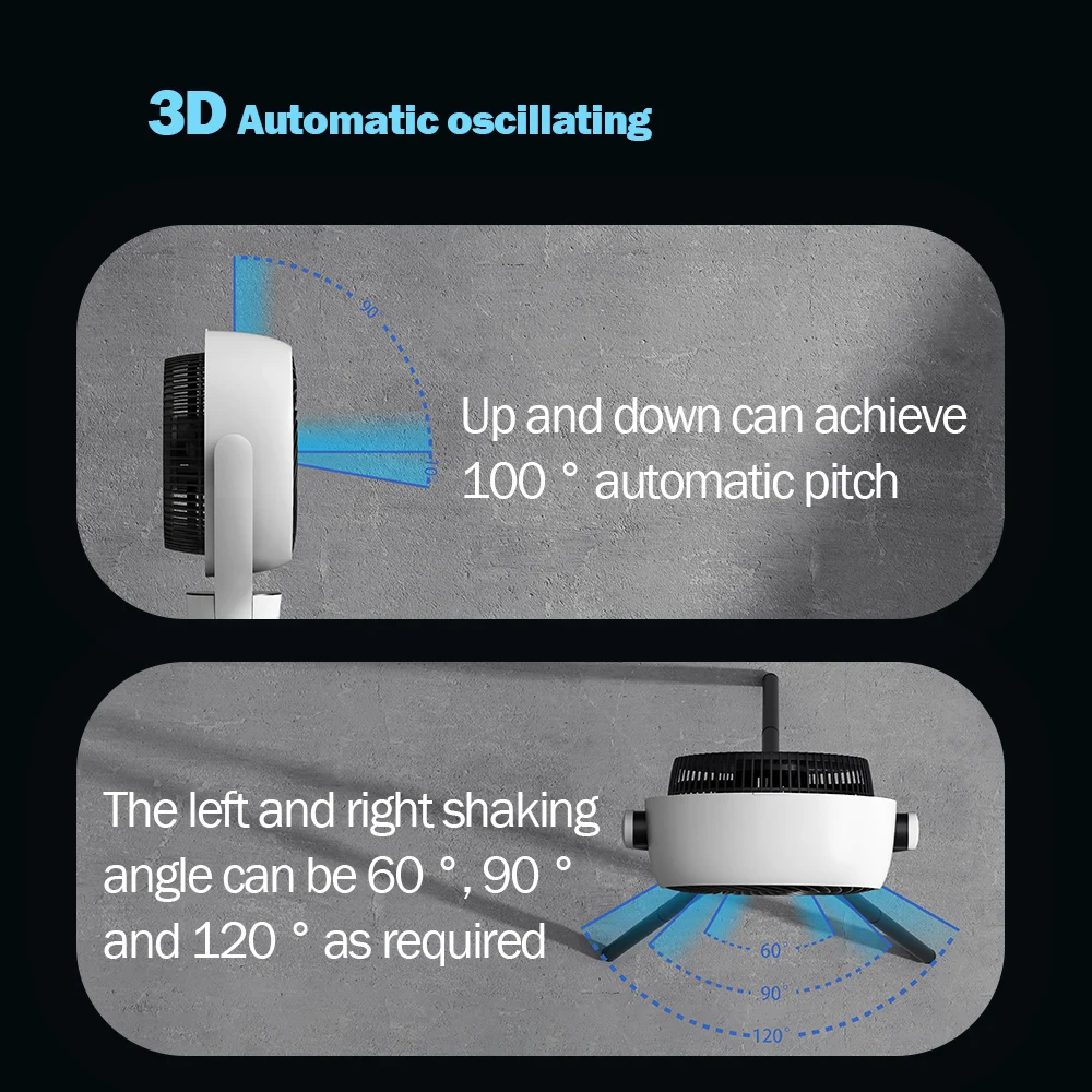 Kawa electric mute black turboforce room air circulator fan