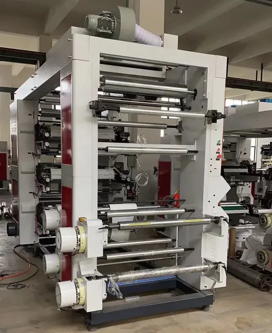 stack 6 color paper cup make pp non woven pe pet bag flexo Flexographic package Printers printing machine price