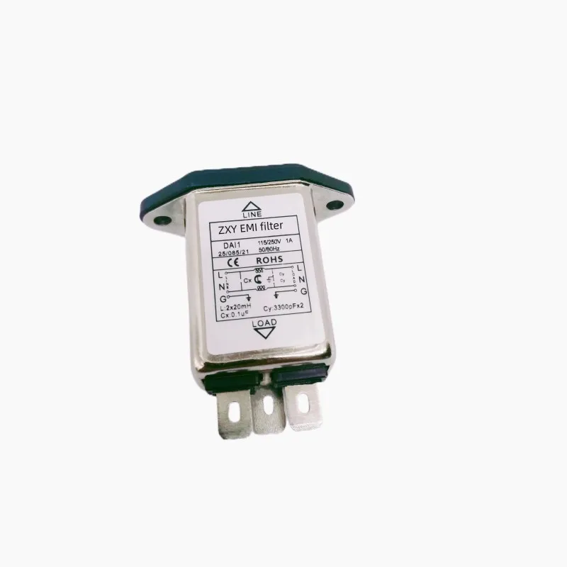 Хвостовая заглушка для фильтра питания EMI CW1D 1A 6A 10A, розетка 3 для очистки от помех, однофазный 115/250V EMI фильтр