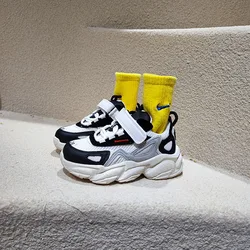 Boys and girls shoes spring 2021 new fashion breathable sports net shoes big kids soft-soled comfortable sports shoes