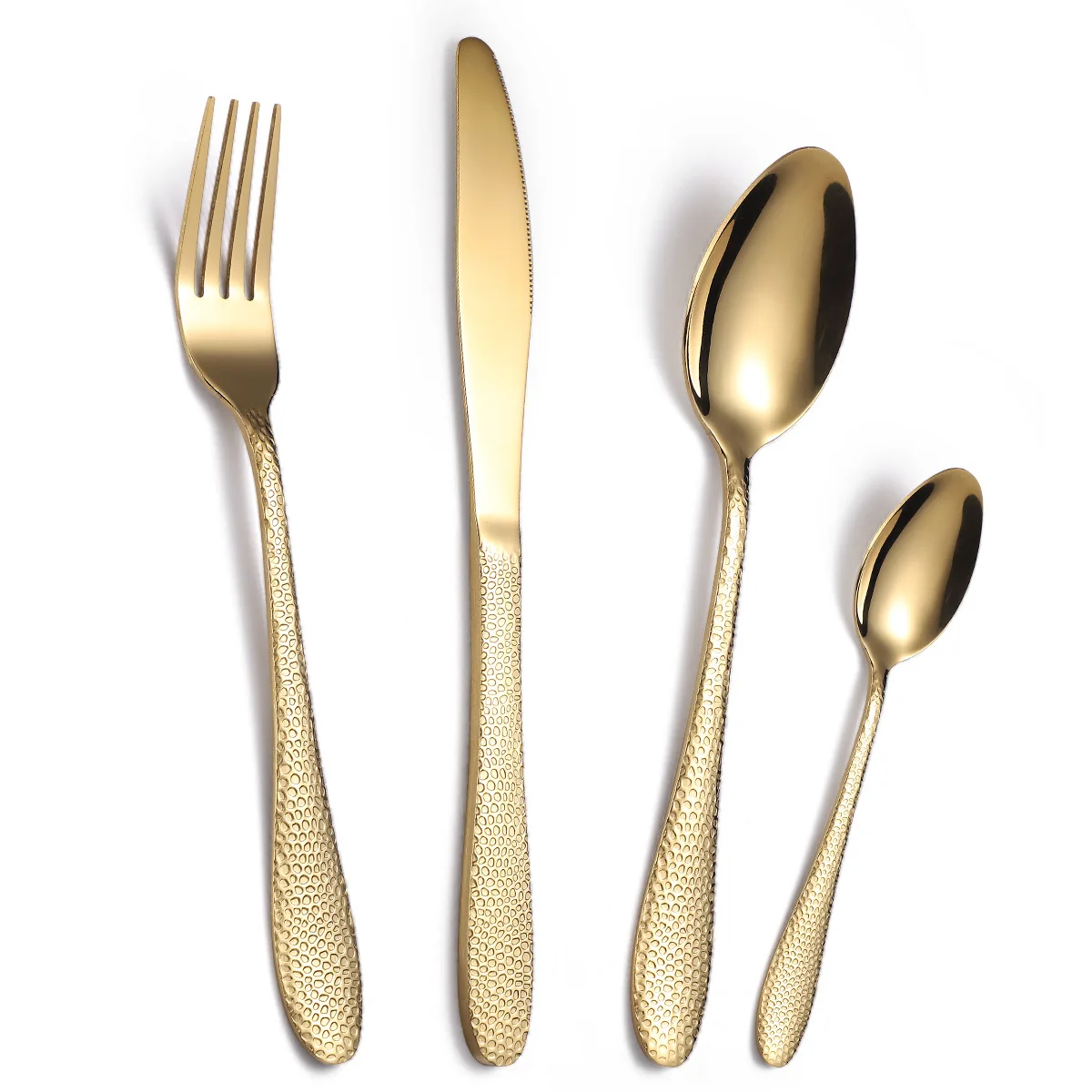 New Arrival Elegant Stainless Steel Cutlery Flatware Set Spoon and Fork Dinnerware Set for Wedding Restaurant