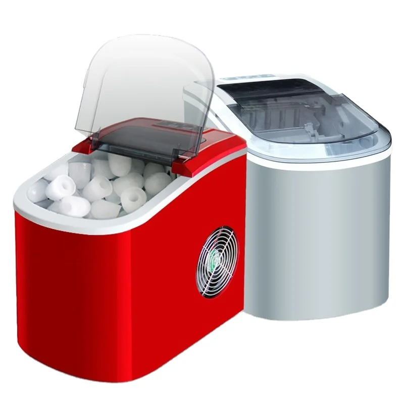 Commercial Automatic Ice Cube Maker Household Portable Electric  Round Ice Making Machine 15kg/24H Coffee Bar Teamilk Shop