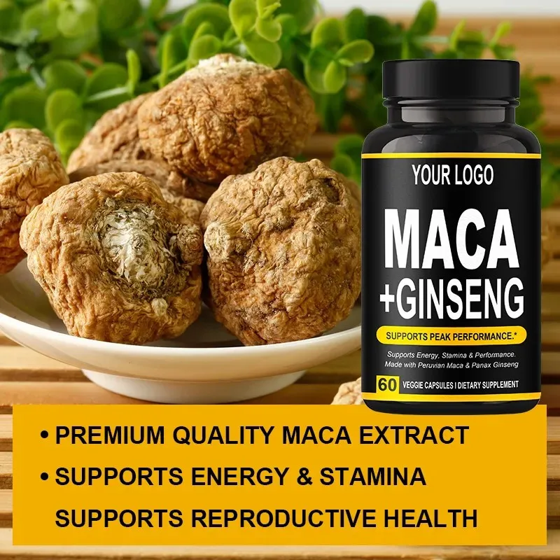 Customized Ginseng Maca Root Extract Capsules Male Power Supplement Capsules Maca Health Supplement