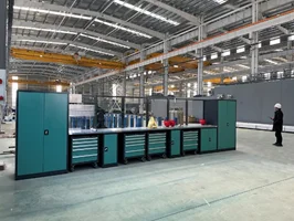 E100316-5A High quality cold rolled steel plate manufacturing 5 drawers all welded work tools cabinets for garage