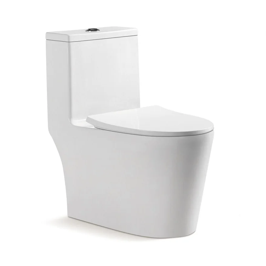 B China factory manufacture modern design wc bathroom sanitary ware siphonic one piece toilet home hotel