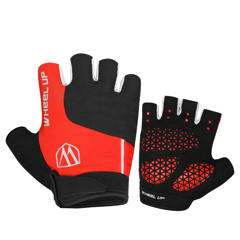 WHEEL UP Anti-slip MTB Road Bicycle Sports Padded Cycling Gloves Gel Fitness Bike Half Finger gloves