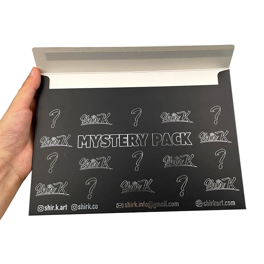 A4 A5 A6 Foldable Custom Color Print Stamping Logo Small Cardboard Envelope for Picture Photo