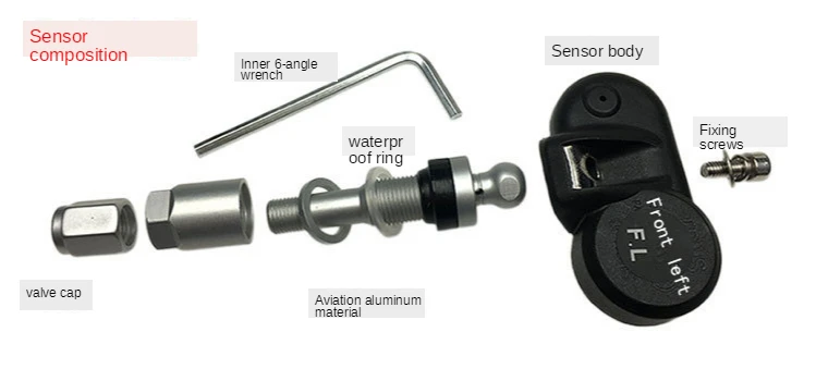 Tire Pressure Monitoring System TPMS Receiver Car USB Charger with  External Sensors Solar TPMS TPMS2