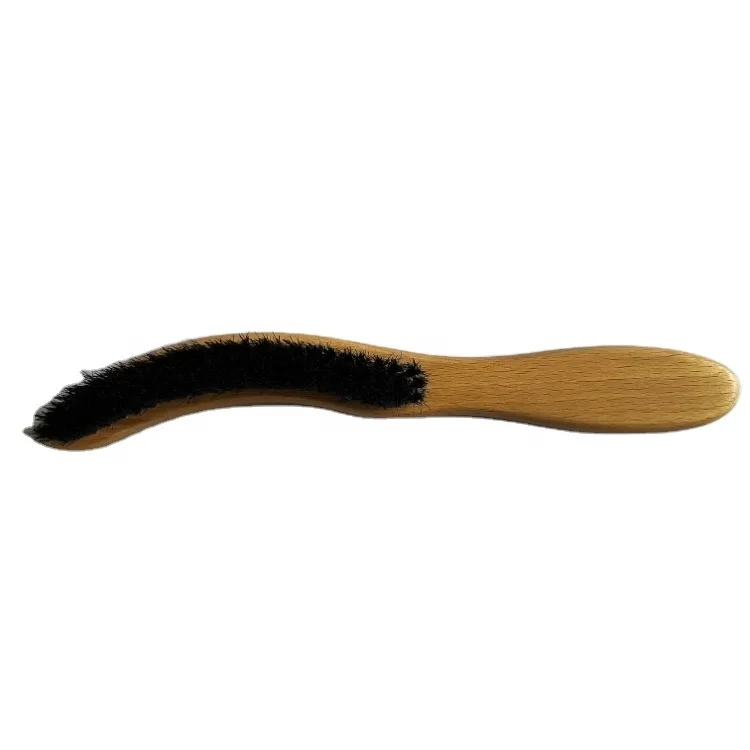 Premium 100% Pig Hair Hog Hair Natural Beechwood Shoe Clothes Cleaning Polishing Shining Dust Removal Brush