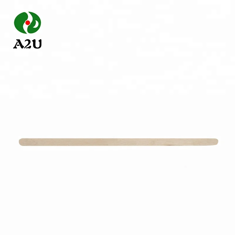 Natural Biodegradable Round Wooden  Disposable Coffee Paint Sticks Stirrer