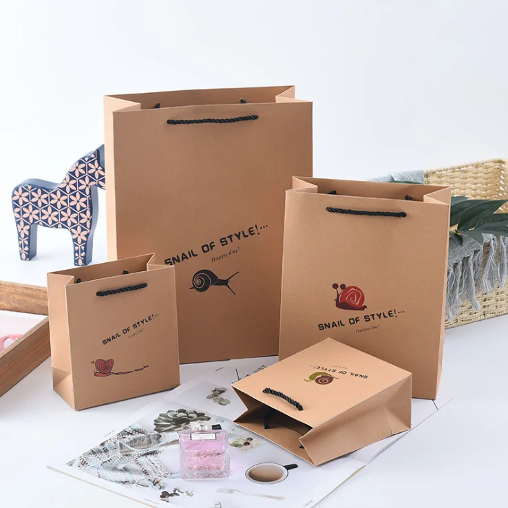 Famous Brand Paper Custom Brown Shopping Bag Wedding Gift Nut Chestnut Food Craft Bag