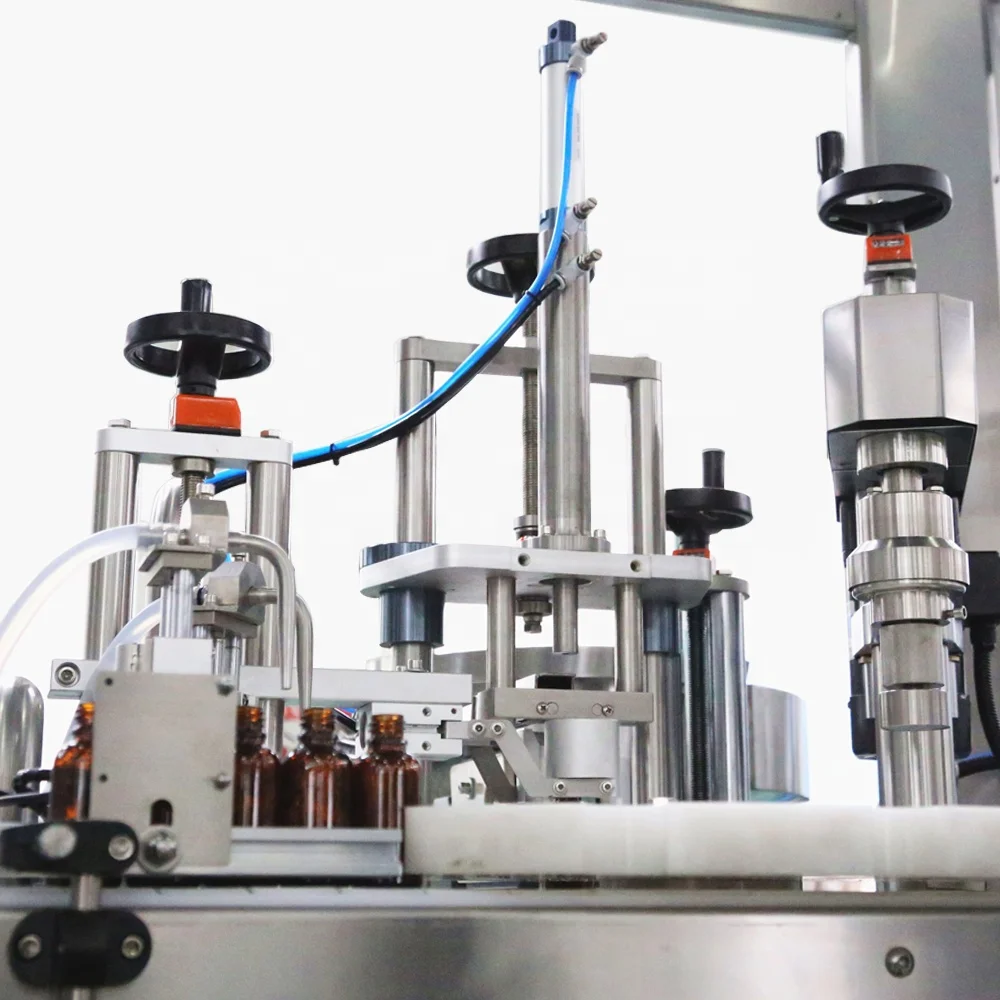 Automatic 10ml Vial Oral Liquid Small Glass Eye Drop Dropper Bottle Liquid Essential Oil Serum Spray Filling Capping Machines