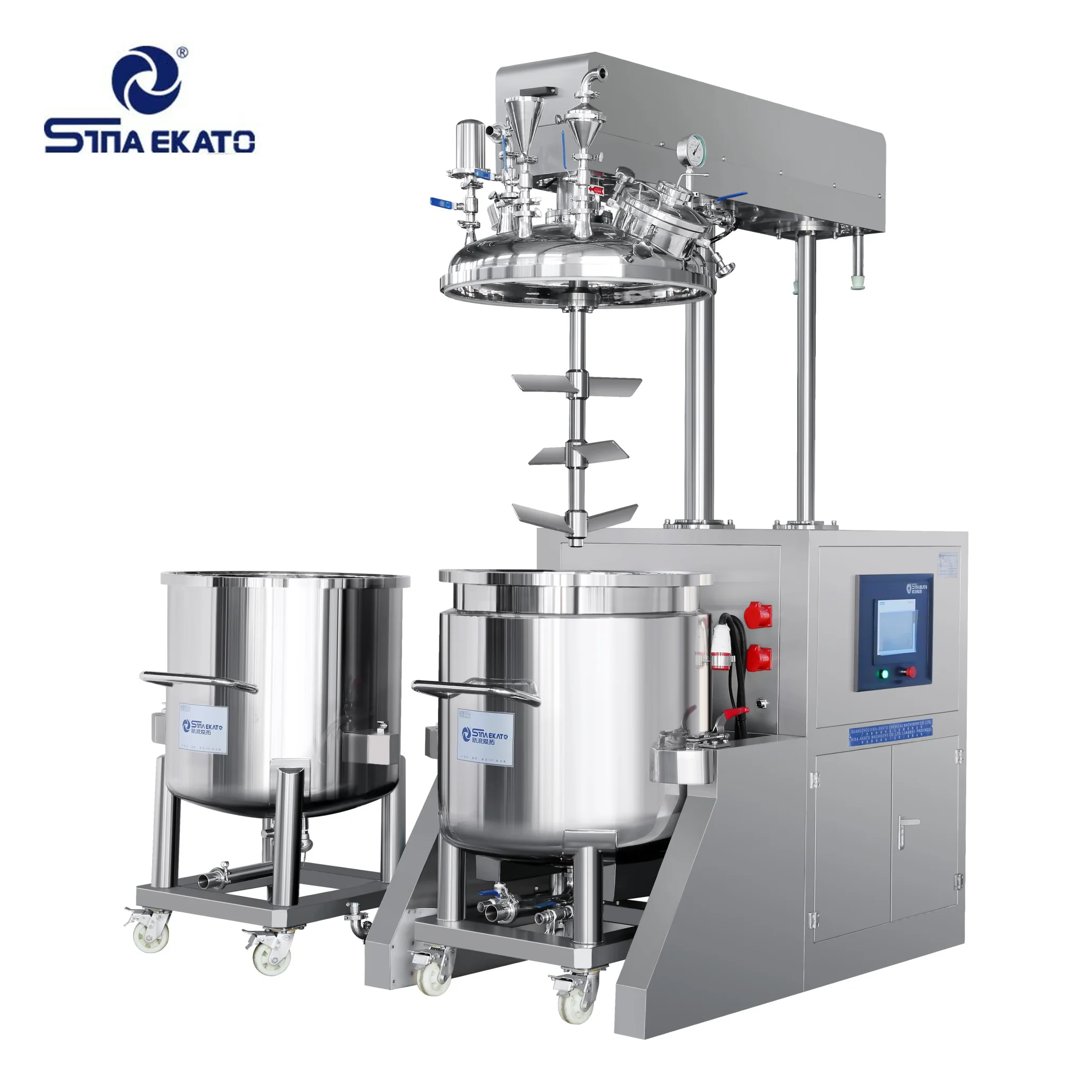 Chemical Customized Mixing Equipment Body Lotion Stainless Steel Mixing Tank Beverage Juice Homogenizer Vacuum Emulsifier