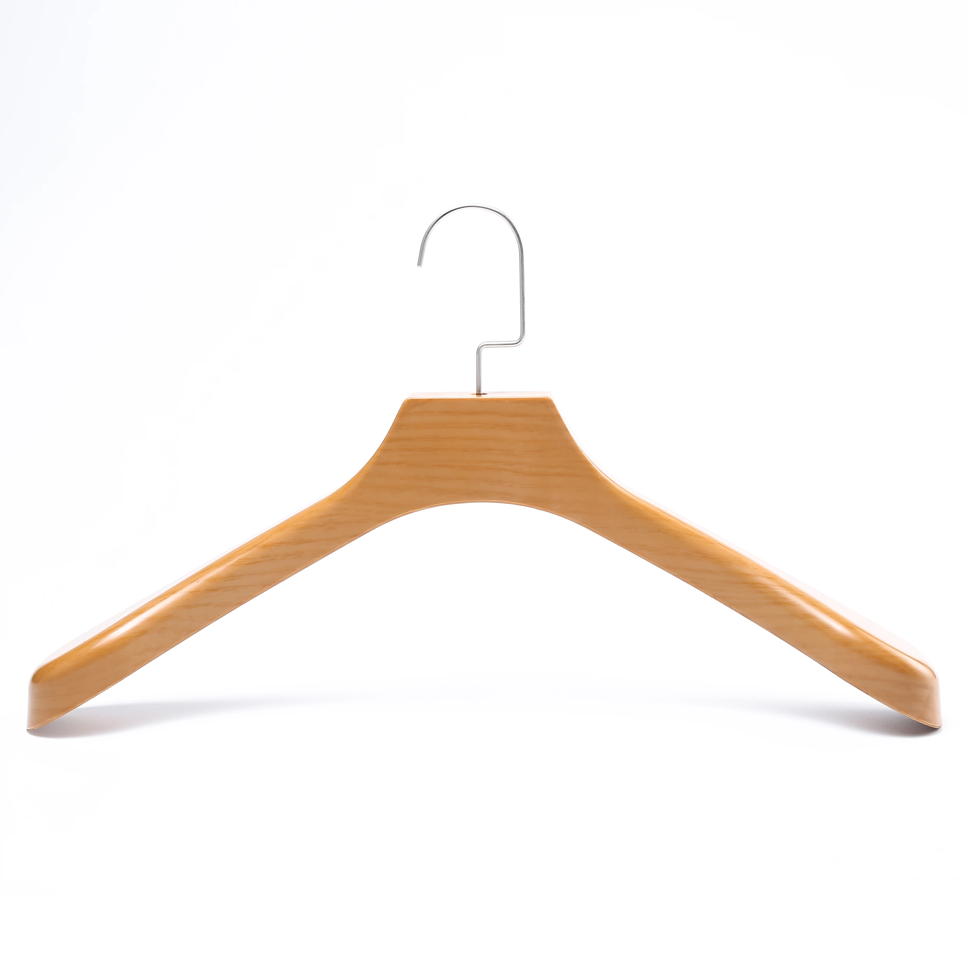China brand Chunshui custom shape 45.3cm ABS Recycle Material Imitation wood grain shop clothing coat plastic hangers