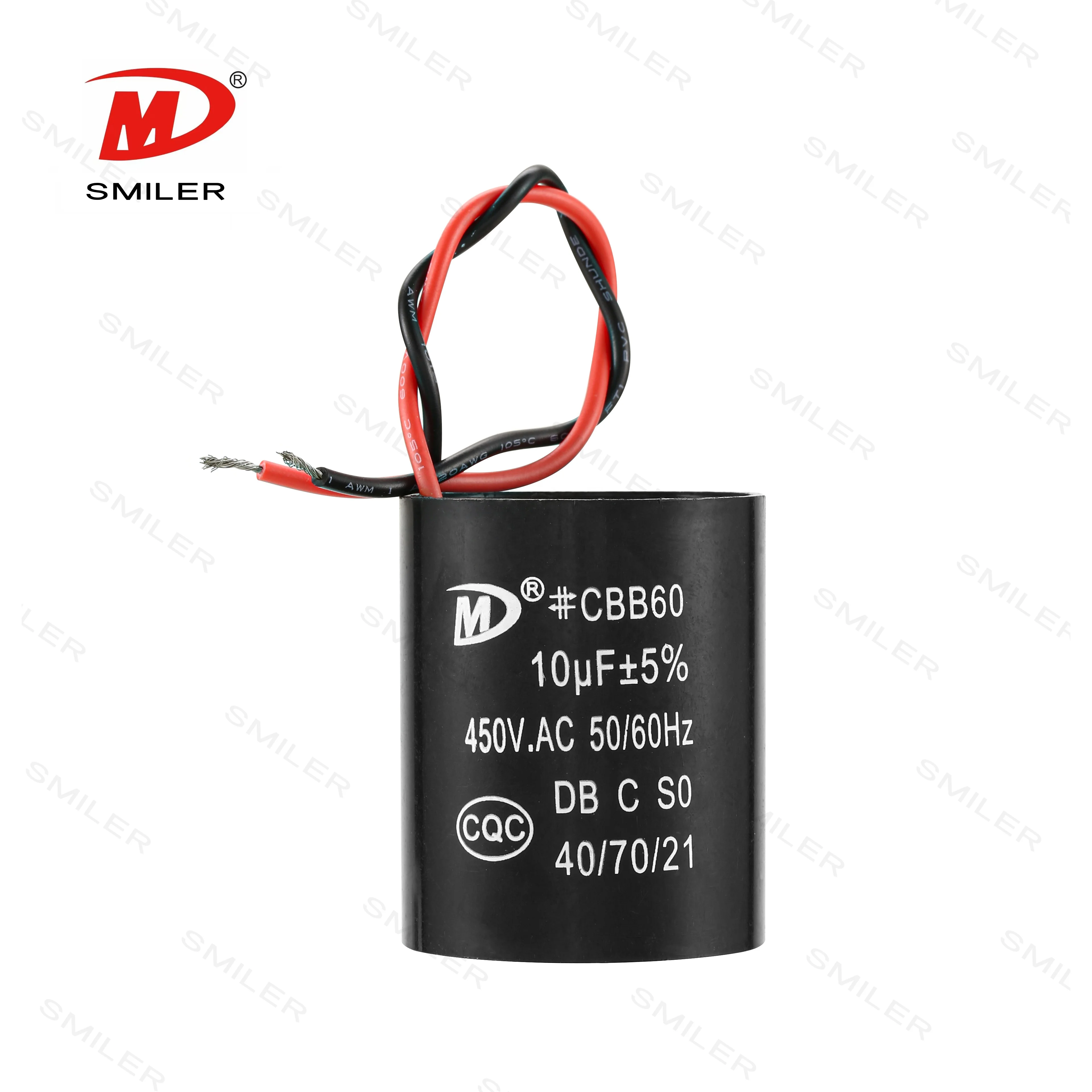 Конденсатор переменного тока двигатель ходовой провод пленочный конденсатор CBB60 450 В 50 мкФ