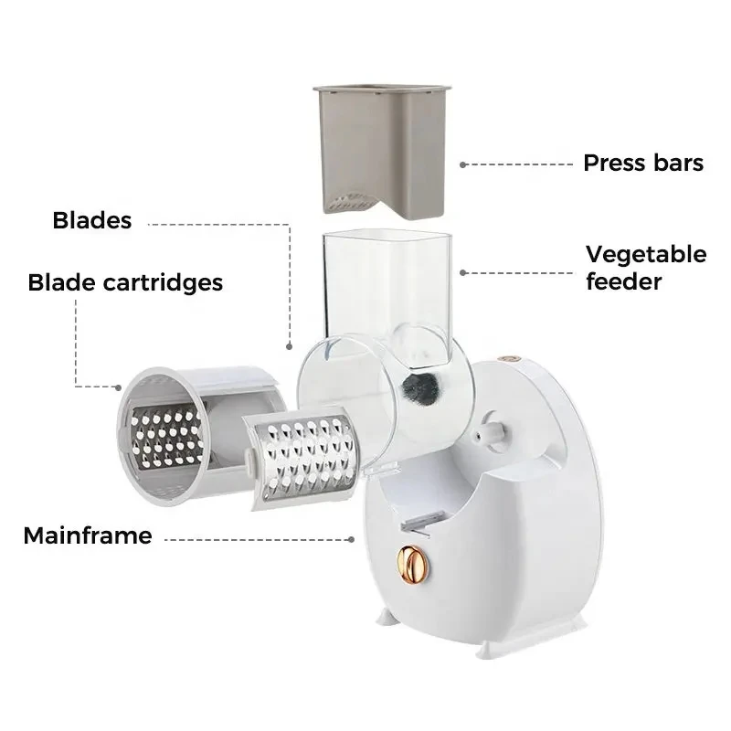 USB Rechargeable Professional Electric Cheese Grater Electric Slicer Shredder Chopper Shooter For Fruits Vegetables