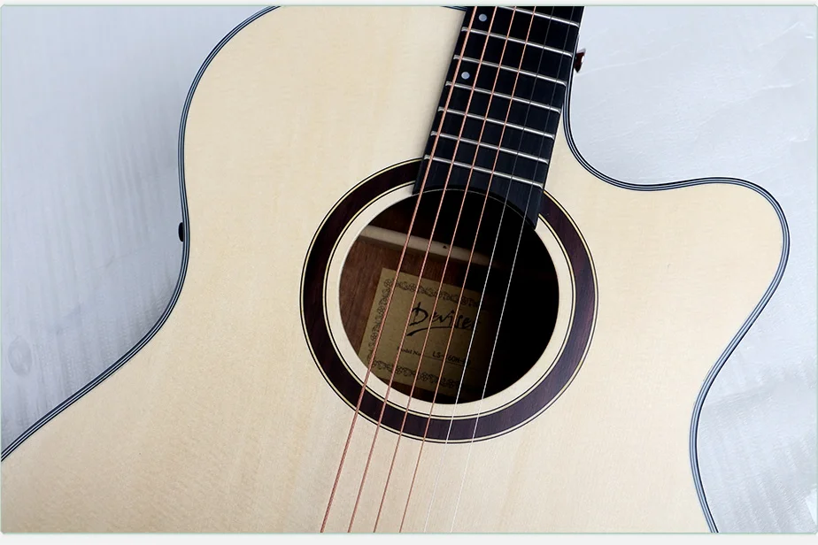 Новое поступление hickory обратно все твердых акустическая изготовленный на заказ гитара с эквалайзером оптовая цена по прейскуранту завода минимальный заказ клиента LS-160N-EQ