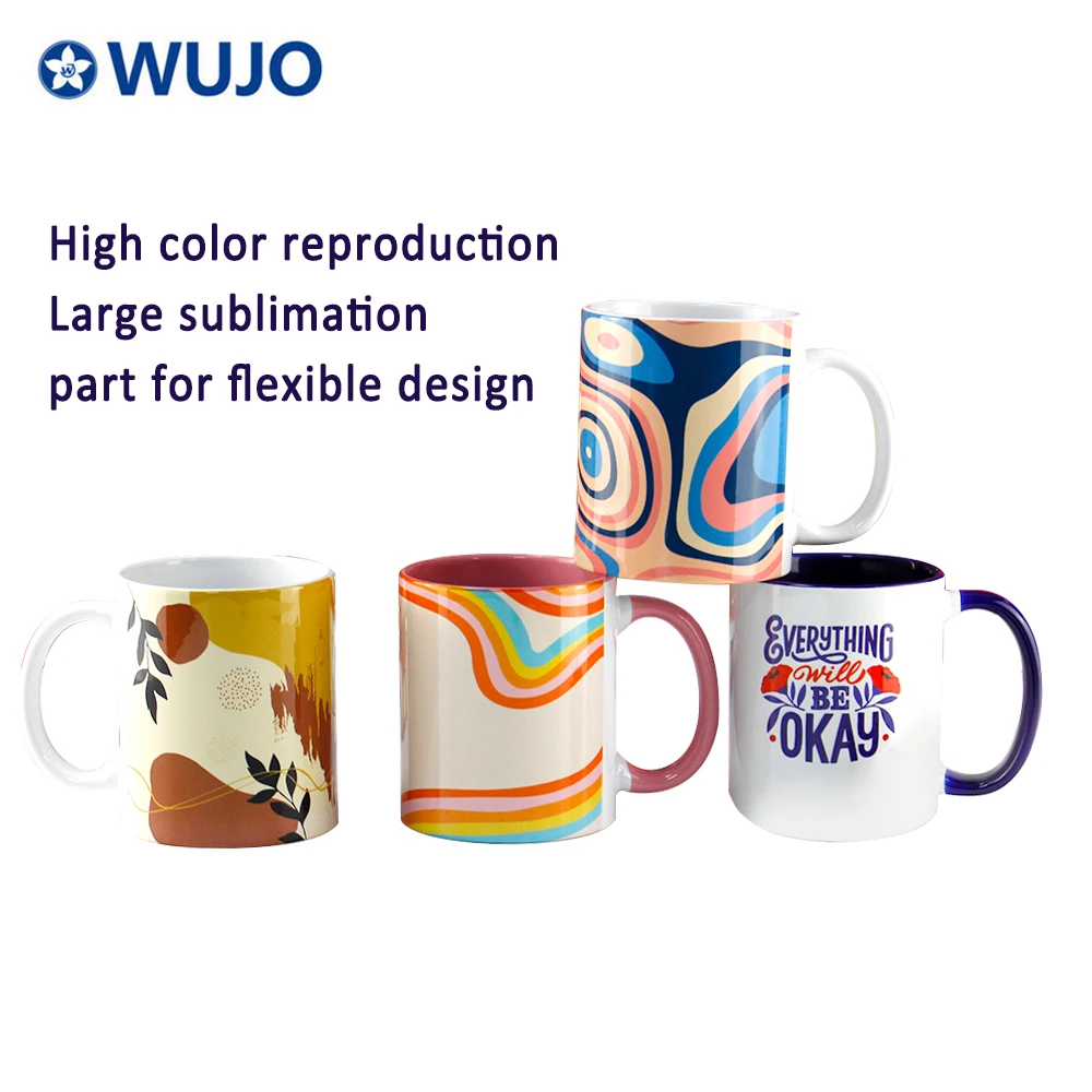 WUJO 11oz AAA класс сублимации заготовки чашки современная керамическая кружка
