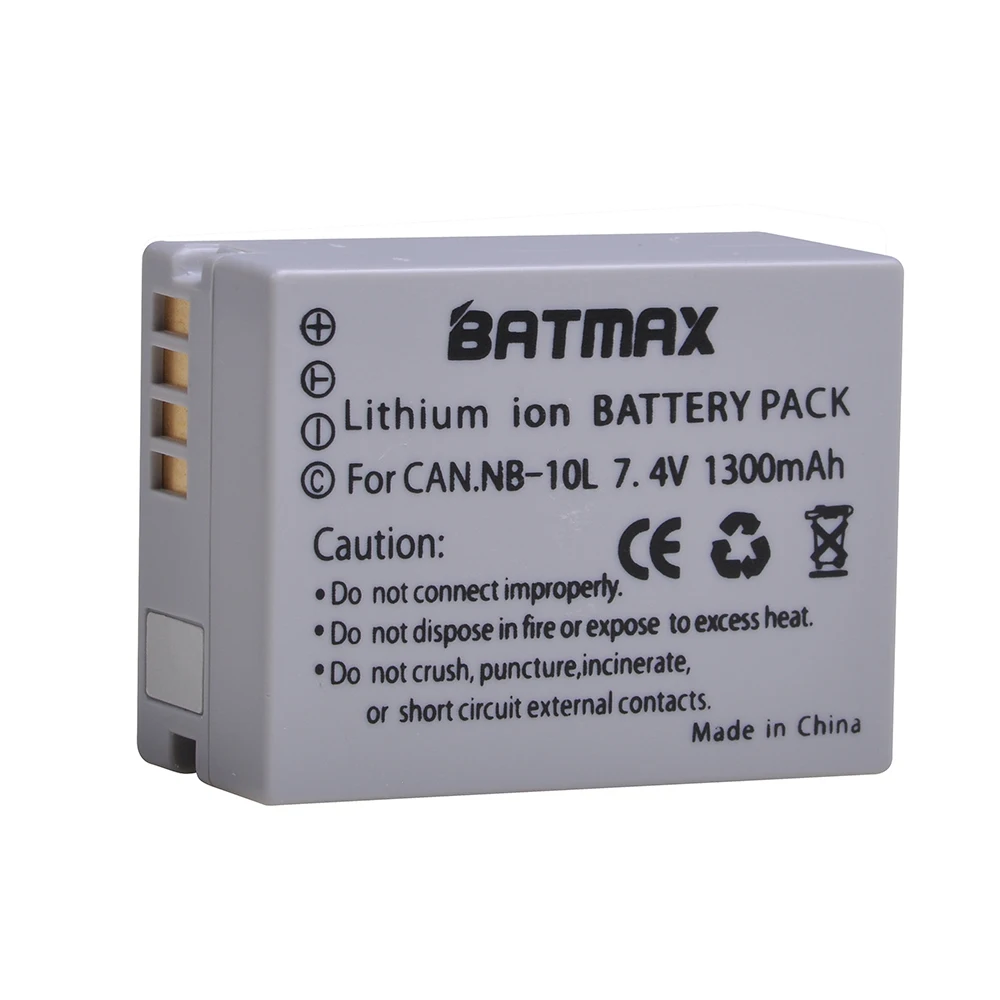 Batmax NB-10L Replacement Battery and USB Dual Charger for Canon SX40HS SX50 PowerShot SX40 HS SX50 HS SX60 HS