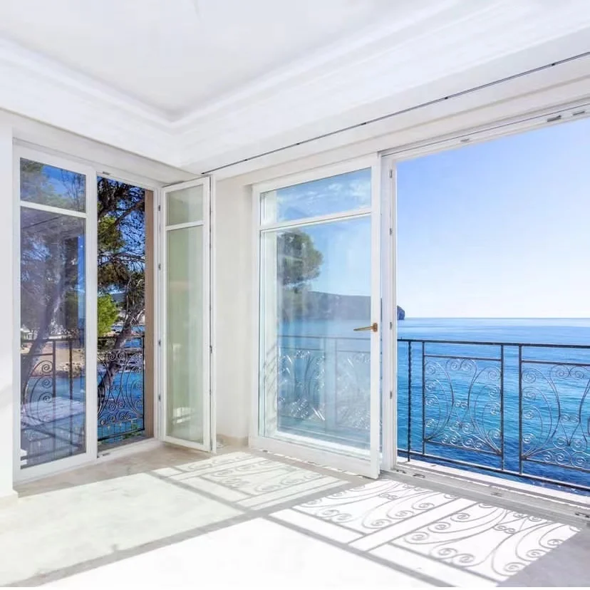 European design patio sliding glass door DIMEX UPVC vinyl windows and doors manufacturer plastic sliding doors for balcony