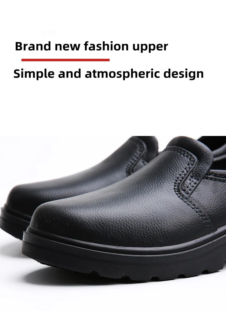 Non-slip chef shoes oil-resistant EVA rubber black stain-resistant kitchen canteen non-slip work shoes