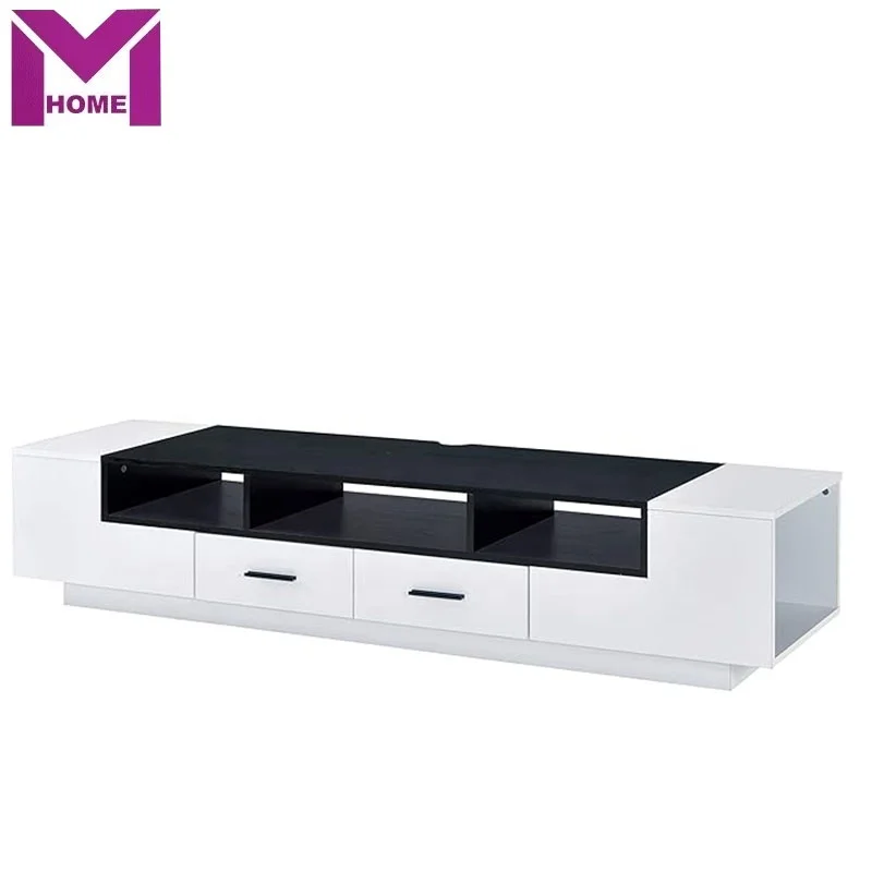 China new model luxury design wooden living room table and tv stand set furniture tv cabinet for 70inch