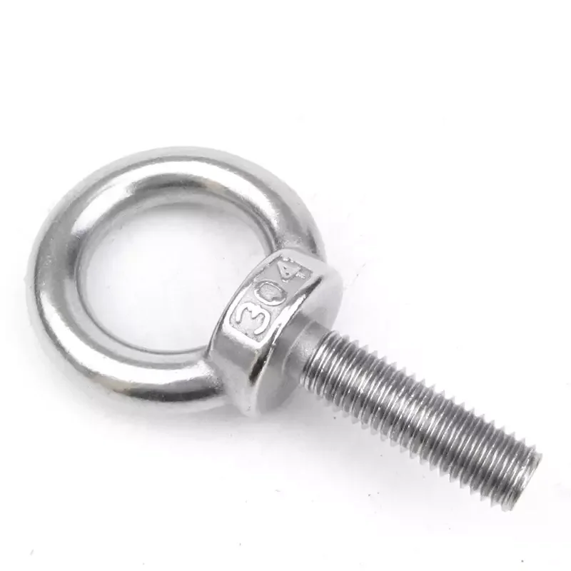 High Quality M10 Stainless Steel Brass Plain Finish Fasteners Yellow Zinc Plating DIN Standard M4 Thread 16mm Length Eye Bolts