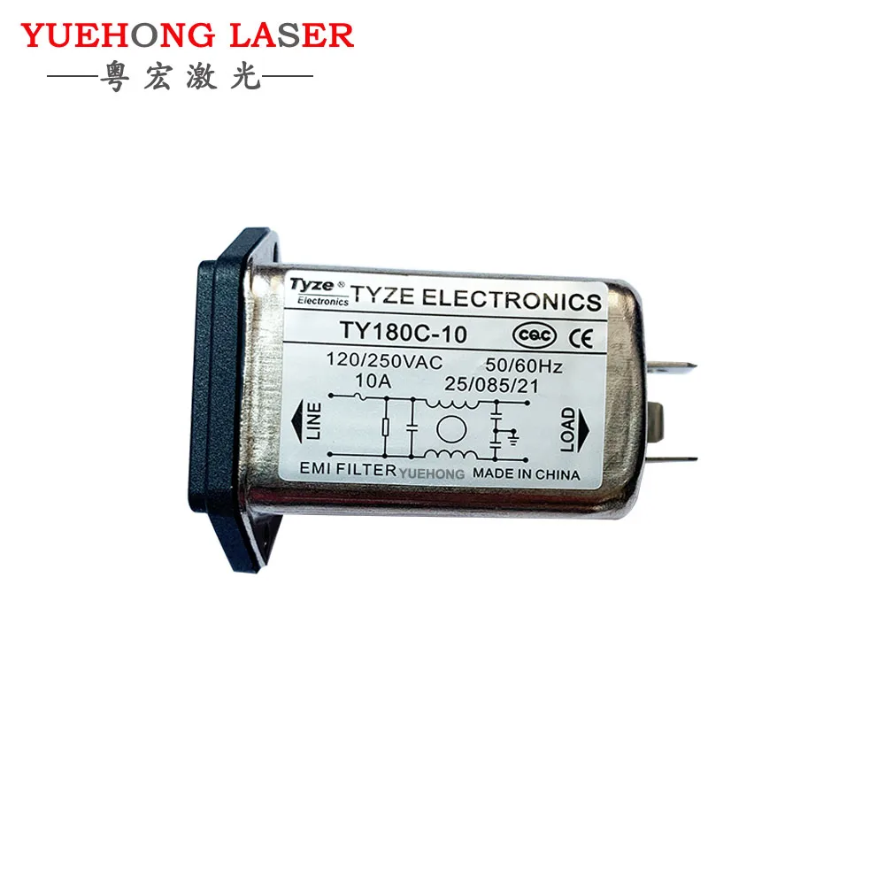TYZE Electronics brand EMI FILTER TY180C-10 for co2 laser cutting and engraving machine spare parts