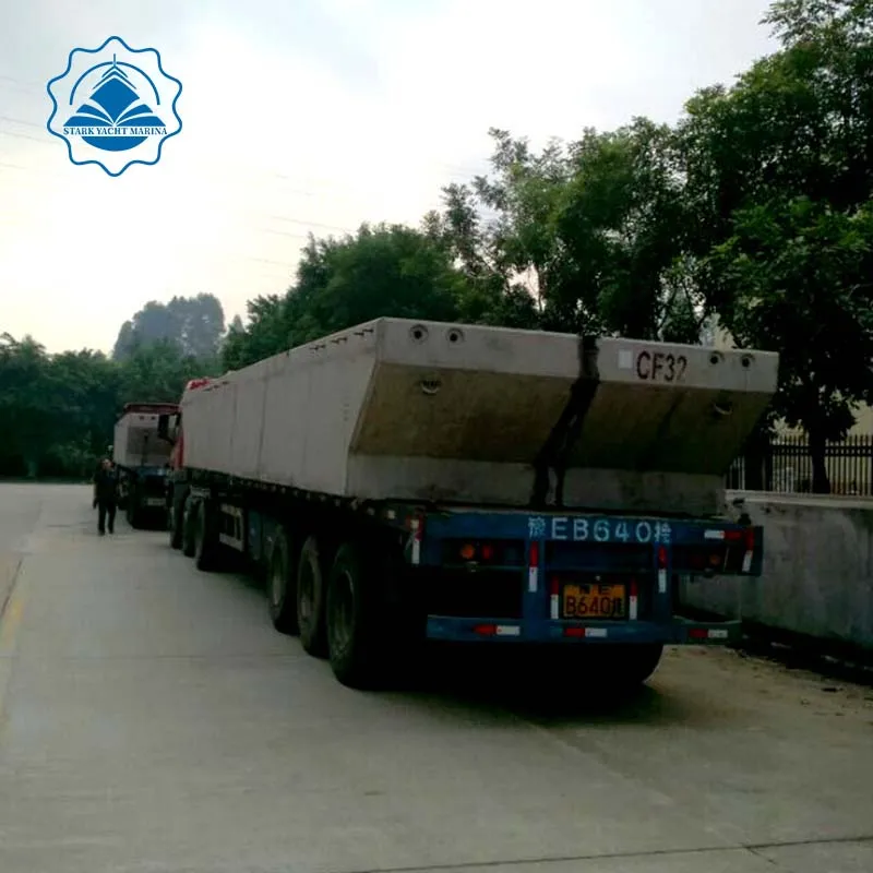 ponton yacht sailing Rotomolding plastic pontoon/ concrete floating dock bridge ships