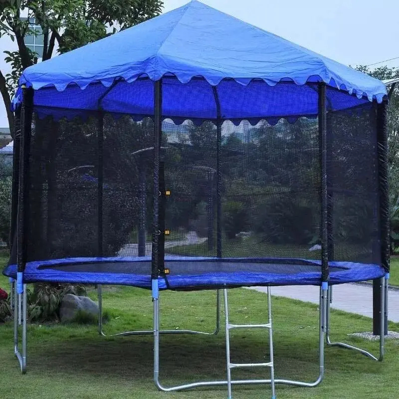 Garden 6ft Trampoline with Safety Enclosure Net  Combo Bounce Jump Outdoor Fitness PVC Spring Cover Padding Kids Trampoline