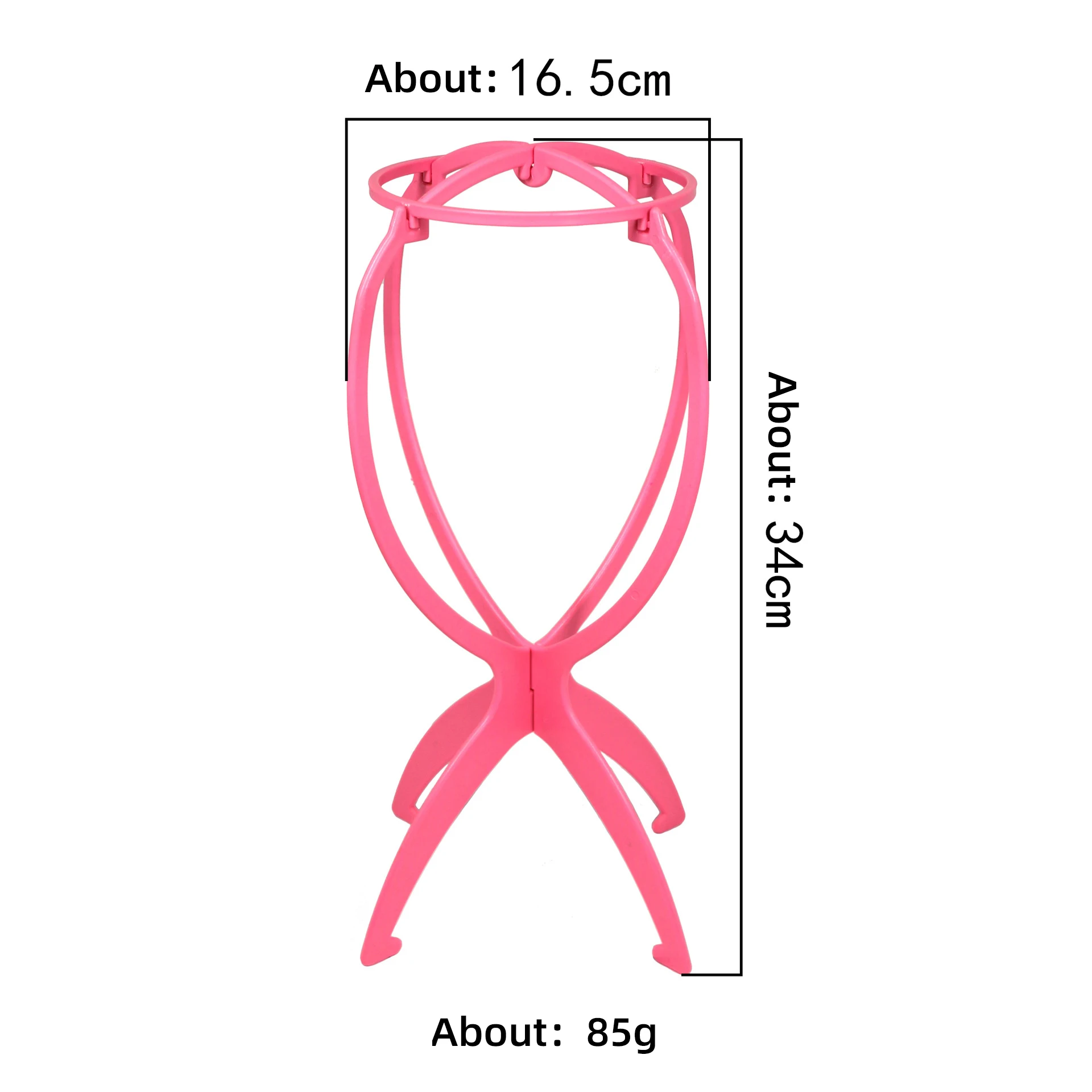 Wholesale High Quality Ajustable Wig Stands Foldable Plastic Display Hair Extension Tool Portable Folding Wig Stand