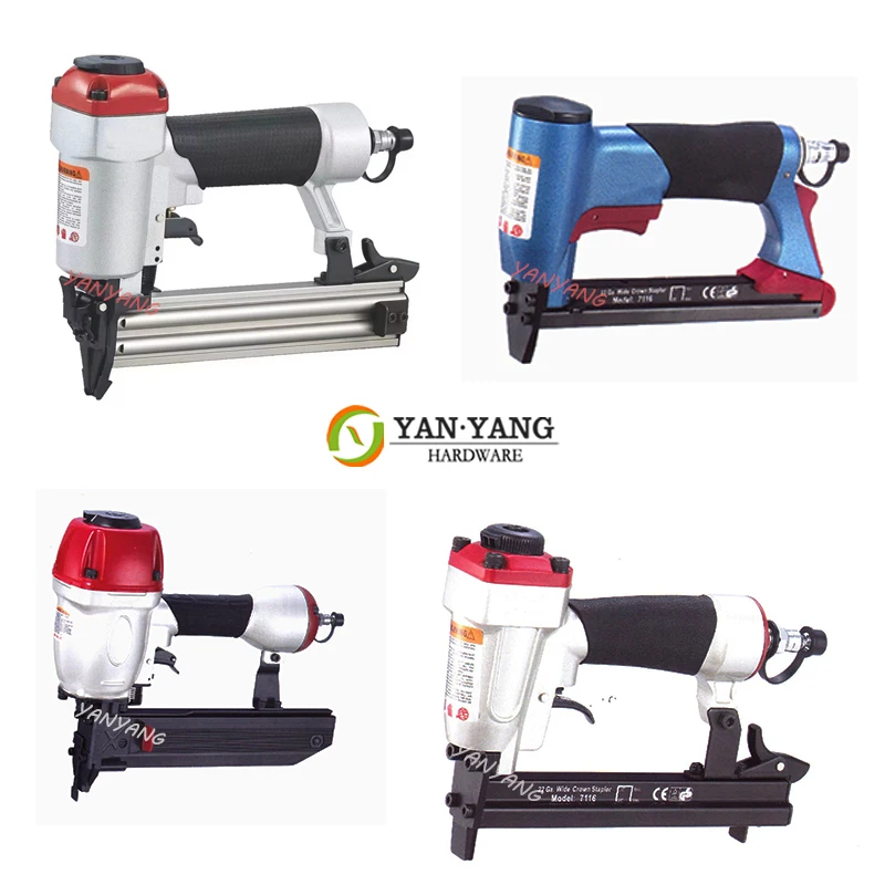 Yanyang pneumatic nailer N851 automatic nail gun 8016 staple 7116 tacker upholstery furniture air stapler