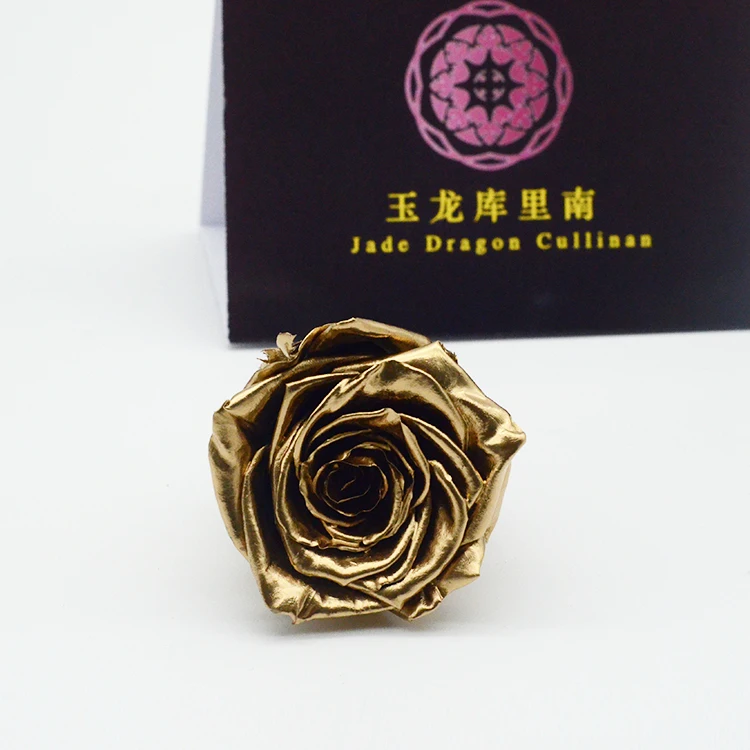Wholesale 24k gold Plated long  lasting 5-6cm preserved  roses flower