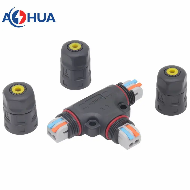 T Connector Fast 2 Pin Wire Terminal Cable Connector 1 In 2 Out Connectors For Electrical Cable