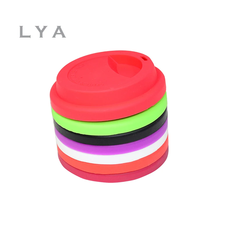 
Custom Logo Silicone Coffee Cup Lid Leak Proof Cup Cover for Coffee Tea Travel Mug 
