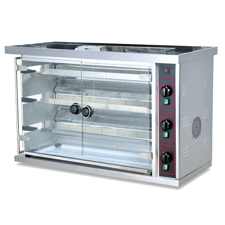 
 Газовая серия с 3 шпаговыми предохранительными клапанами и термопарой, вместимость: 15 штук курицы  