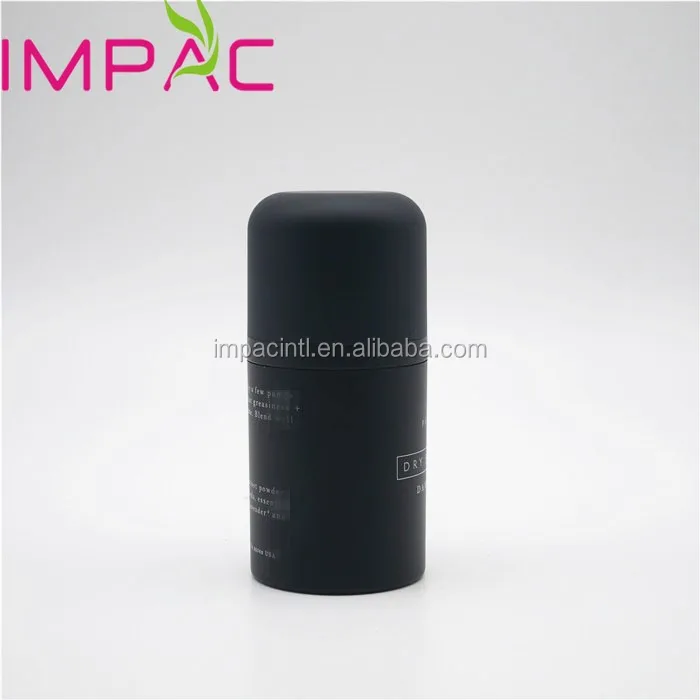 Matte black custom hair styling powder empty bottle container 50ml 100ml