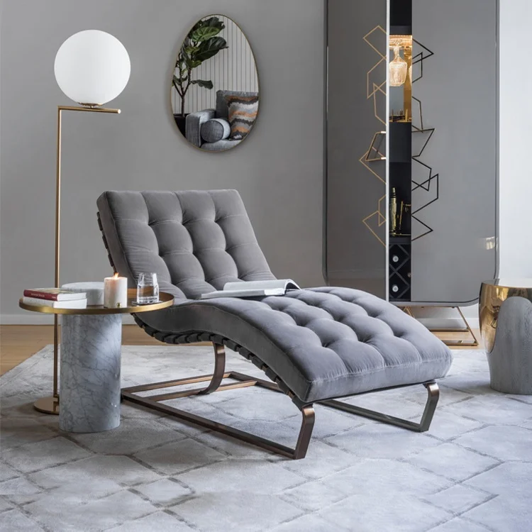 Роскошный бархатный стул для гостиной OEM с золотой металлической