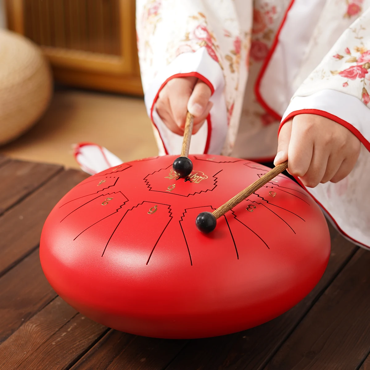 
Tongue Drum 6 Inch Steel Tongue Drum Set 8 Tune Hand Pan Drum Pad Tank Sticks Carrying Bag Percussion Instruments Accessories 